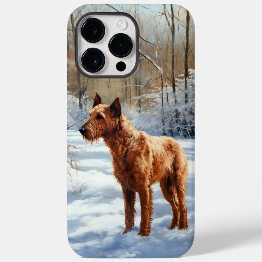 アイルランド・テリア 雪の降るクリスマス Case-Mate iPhoneケース (裏面)