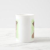 アイルランド・テ絵画リアーズ – かわいいオリジナルのドッグアート ボーンチャイナマグカップ (正面)