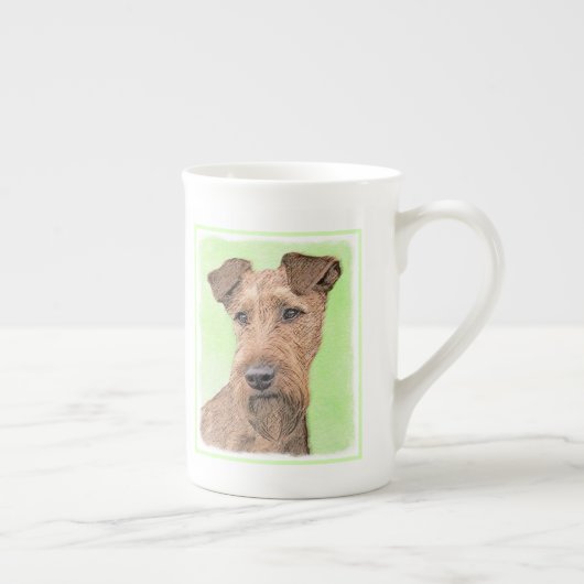 アイルランド・テ絵画リアーズ – かわいいオリジナルのドッグアート ボーンチャイナマグカップ (右)