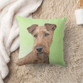 アイルランド·テ絵画リアーズ-かわいいオリジナル·ドッグアート クッション (ブランケット)