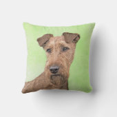 アイルランド·テ絵画リアーズ-かわいいオリジナル·ドッグアート クッション (裏面)