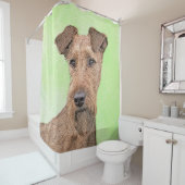 アイルランド·テ絵画リアーズ-かわいいオリジナル·ドッグアート シャワーカーテン (インサイチュ)