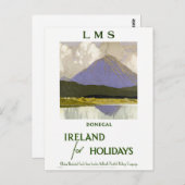 アイルランド・ドネガル復元ヴィンテージ旅行ポスター ポストカード (正面/裏面)