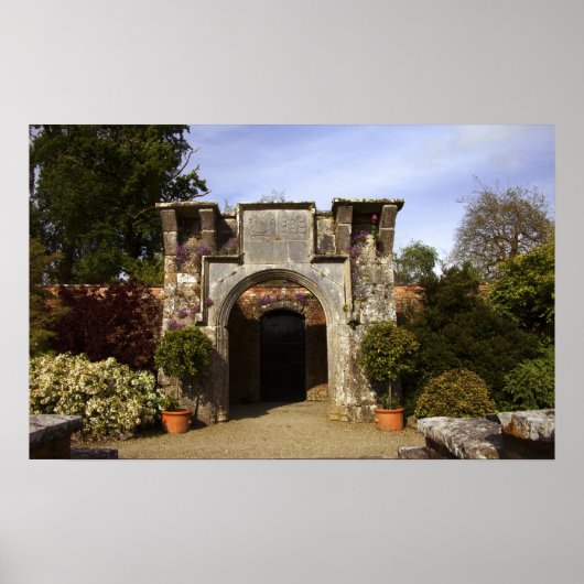 アイルランド、ドロモランド城壁庭園 ポスター (正面)