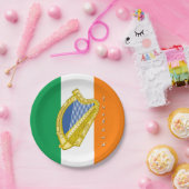 アイルランド、ハープ、アイルランド国旗 – パーティー結婚、/日 ペーパープレート (パーティー)