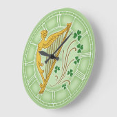 アイルランド・ハープ ラージ壁時計 (傾斜)