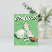 アイルランド ビンテージ スタイル 旅行ポスター ポストカード (スタンド正面)