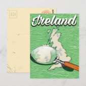 アイルランド ビンテージ スタイル 旅行ポスター ポストカード (正面/裏面)