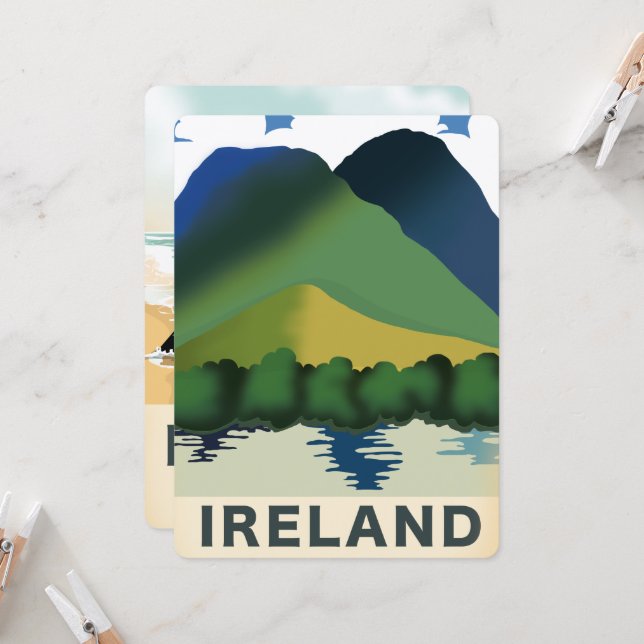 アイルランド ビンテージ 旅行ポスター (正面/裏面インサイチュ)