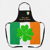 アイルランド、ホーム&アイルランド国旗の味/料理 エプロン (正面)
