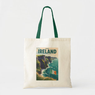 アイルランド モーハーの崖 イラスト 旅行アート トートバッグ