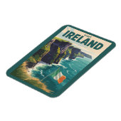 アイルランド モーハーの崖 イラスト 旅行アート マグネット (左側)