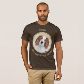 アイルランド・レッド・アンド・ホワイト・セッターの絵画 - オリジナルアート Tシャツ (正面フル)