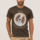 アイルランド・レッド・アンド・ホワイト・セッターの絵画 - オリジナルアート Tシャツ (正面)
