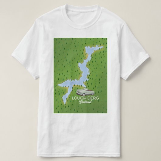 アイルランド　ロッガーダージ地図 Tシャツ (デザイン正面)