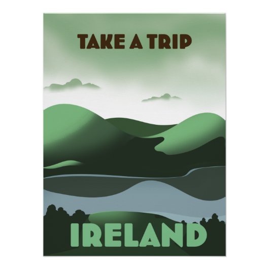 アイルランド ヴィンテージ スタイル 旅行 ポスター (正面)