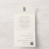 アイルランド ヴィンテージ パイナップル ウェディング オールインワン招待状 (内側)