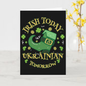 アイルランド 今日 ウクライナ 明日 セントパトリックデー カード (黄色い花)