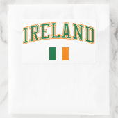 アイルランド+国旗 長方形シール (バッグ)