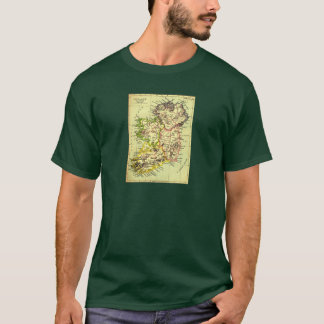 アイルランド-更新の古い地図 Tシャツ