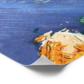 アイルランド、海岸線、ヴィンテージ旅行ポスター ポスター (角)