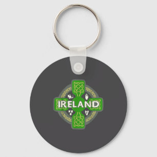 アイルランド 聖パトリックデー ケルトクロス 緑 キーホルダー