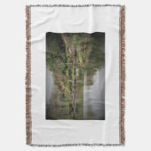 アイルランド、郡コルク、湖、白鳥、写真 スローブランケット (正面縦)