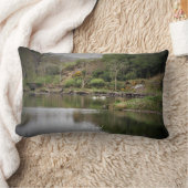 アイルランド、郡コルク、湖、白鳥、写真 ランバークッション (ブランケット)