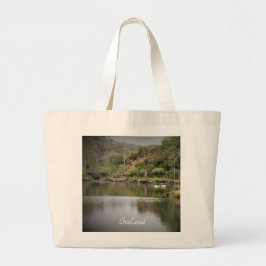 アイルランド、郡コルク、湖、白鳥、写真 ラージトートバッグ