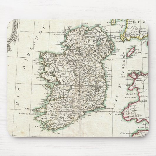 アイルランド(1771年)のヴィンテージの地図 マウスパッド (正面)