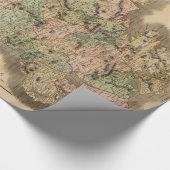 アイルランド(1831年)のヴィンテージの地図 ラッピングペーパー (角)