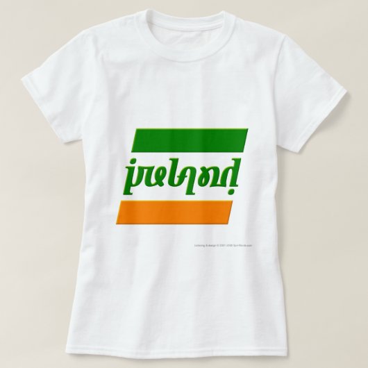 「アイルランド」Ambigram Tシャツ (デザイン正面)