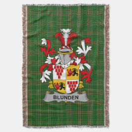 アイルランド Blunden 家紋 ファミリークレスト アイルランド スローブランケット