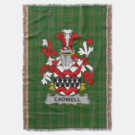 アイルランド Cadwell または Caddell 家紋 ファミリー クラスト スローブランケット