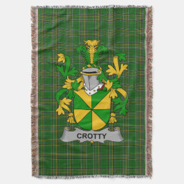 アイルランド CrottyまたはO_Crotty家の紋章 ファミリークレスト スローブランケット