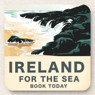 アイルランド「For the Sea」旅行航海のポスター コースター