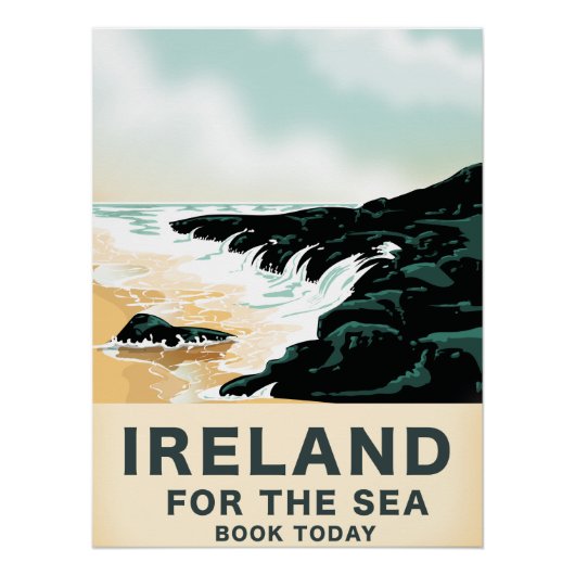 アイルランド "For the Sea" 海を愛する人へのナビゲーションポスター ポスター (正面)