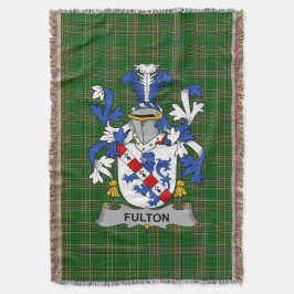アイルランド Fulton フルトン家の紋章 ファミリークレスト アイルランド スローブランケット