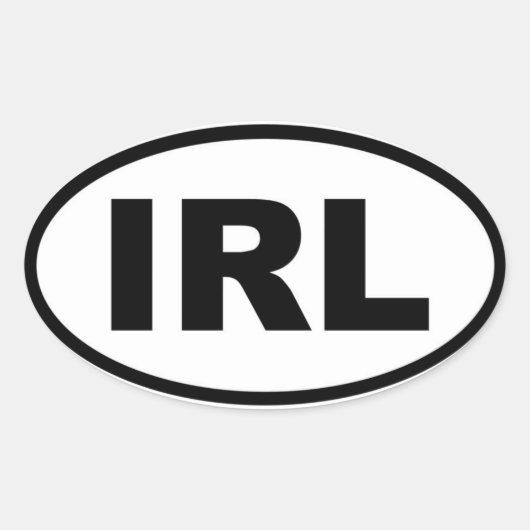 アイルランド – IRL – ヨーロッパ 楕円形シール (正面)