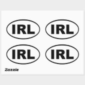 アイルランド – IRL – ヨーロッパ 楕円形シール (シート)