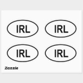 アイルランド「IRL」 楕円形シール (シート)