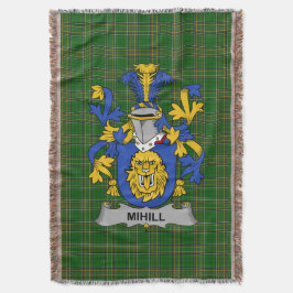 アイルランド Mihill 紋章 ファミリークレスト アイルランド スローブランケット