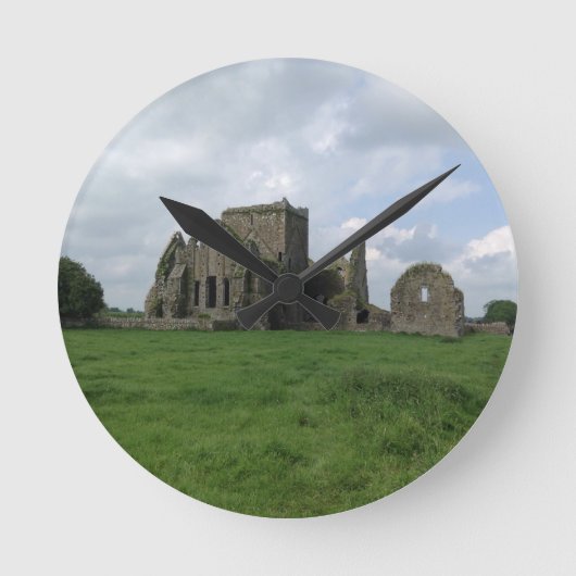 アイルランドHoreの大修道院のアイルランド語はCashelの石を台無しにします ラウンド壁時計 (正面)