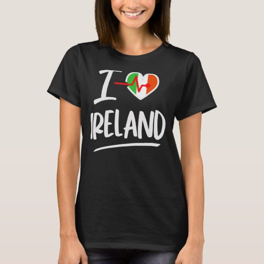 アイルランドI愛アイルランドIハートアイルランド Tシャツ (正面)