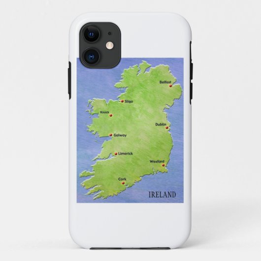 アイルランドiPhoneケースの地図 Case-Mate iPhoneケース (裏面)