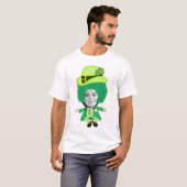 アイルランドSt patricks dayジグ、フォトフレーム付きヘッド Tシャツ (正面フル)