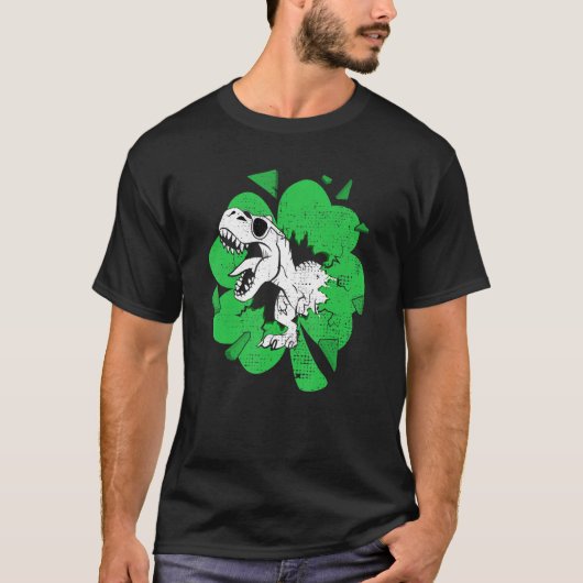 アイルランドTレックス恐竜St patricks dayボーイズキッズトッド Tシャツ (正面)