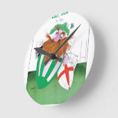 アイルランドvイギリスのラグビーのボールの贅沢なfernandes ラウンド壁時計 (傾斜)