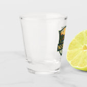 アイルロイヤルナショナルパークイラストレーションレトロバッジ ショットグラス (左)