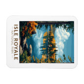 アイルロイヤルナショナルパークトラベルアートヴィンテージ マグネット (横)